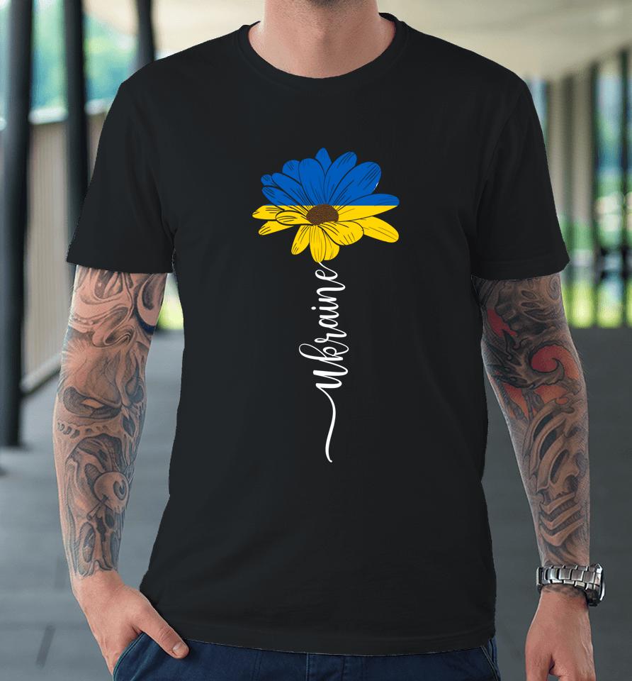 Ukraine Flag Sunflower Support Ukraine Premium T-Shirt