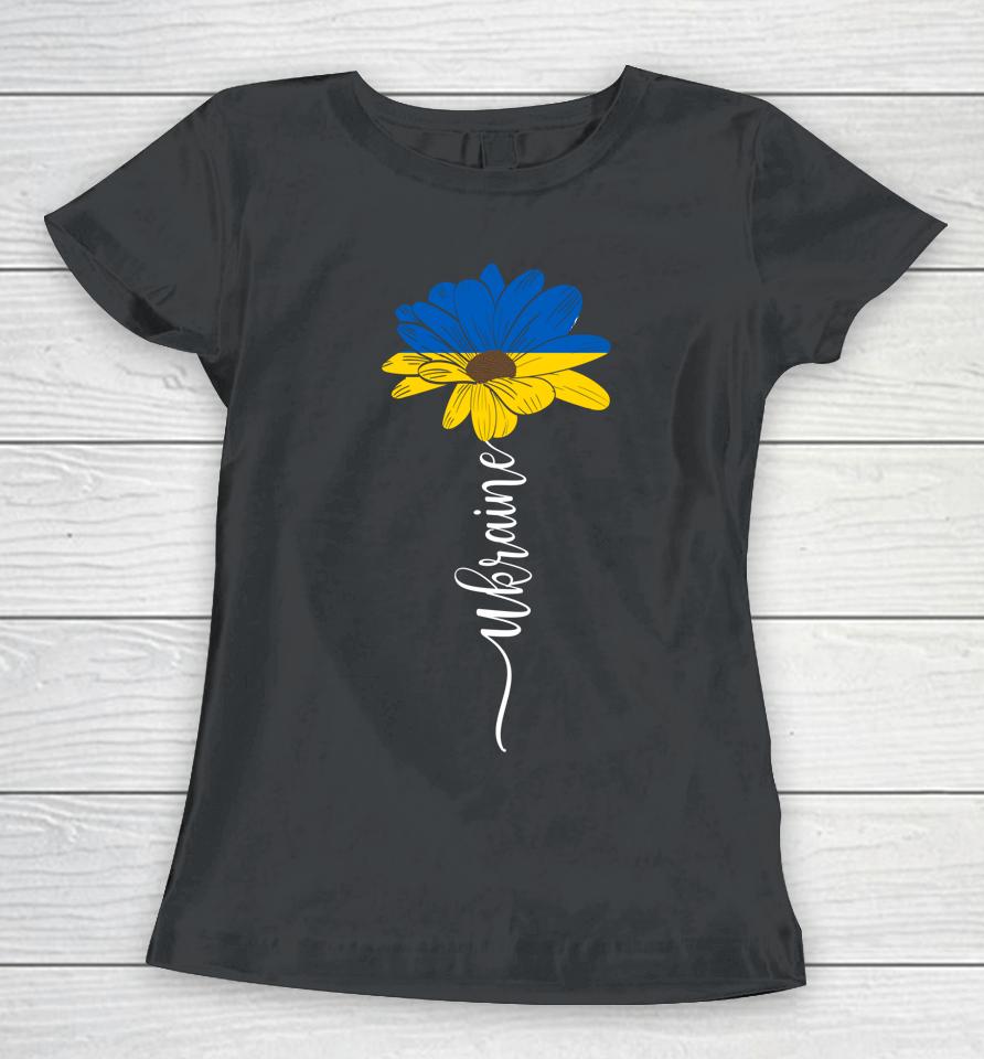 Ukraine Flag Sunflower Support Ukraine Women T-Shirt