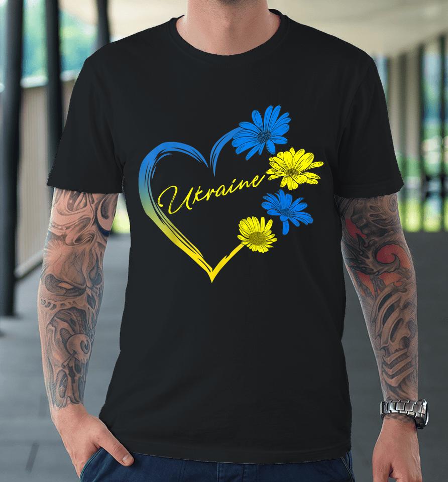 Ukraine Flag Sunflower Vintage Ukraine Premium T-Shirt