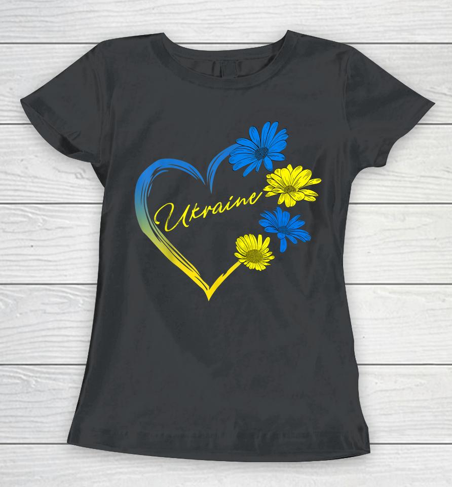 Ukraine Flag Sunflower Vintage Ukraine Women T-Shirt
