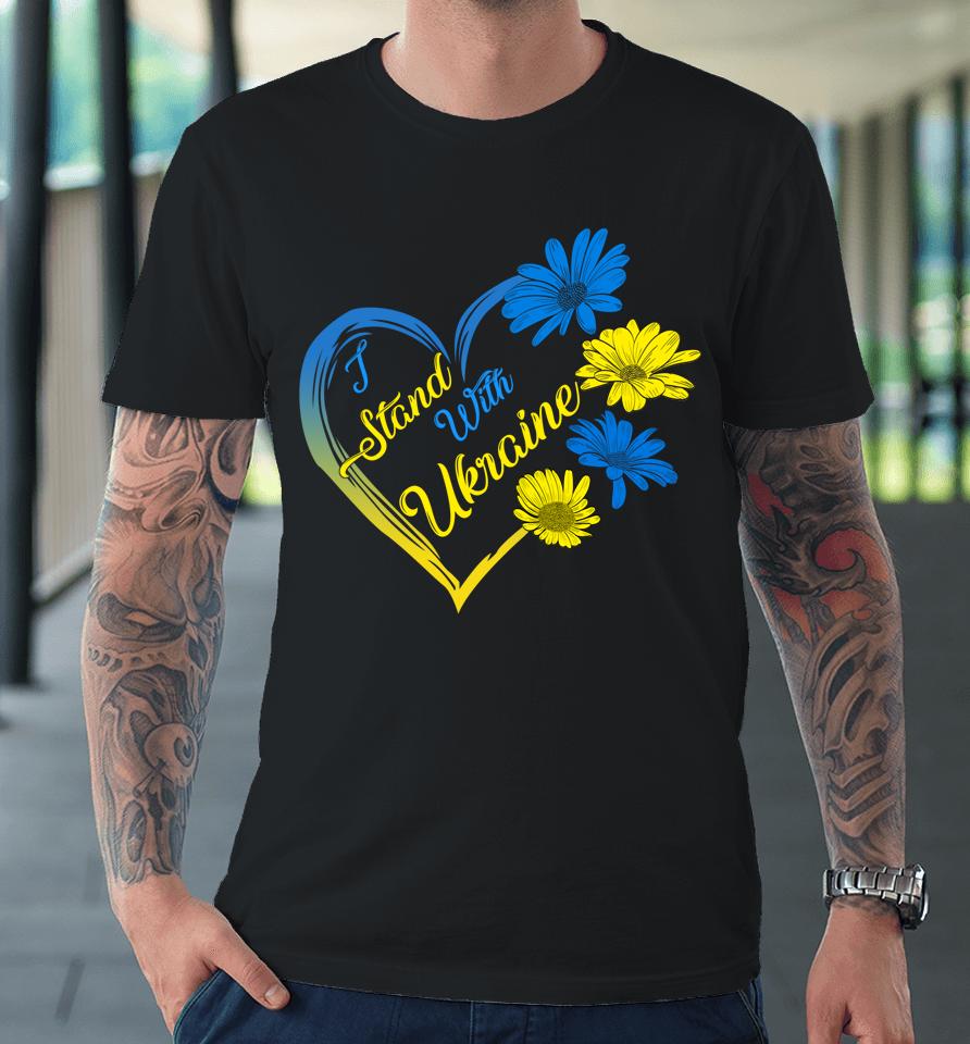 Ukraine Flag Sunflower Vintage Ukrainian Lovers Ukraine Premium T-Shirt