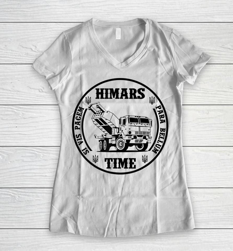 Ukraine Himars Time Women V-Neck T-Shirt