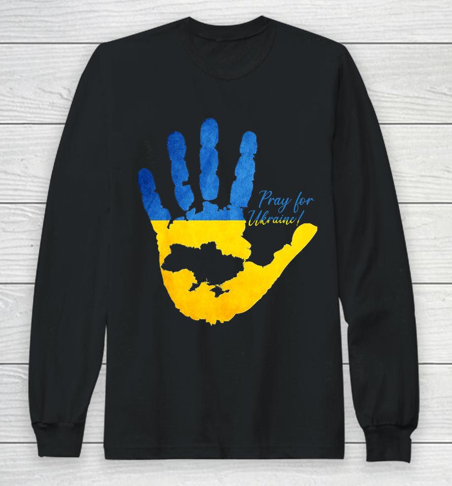 Ukraine Map Pray For Ukraine Long Sleeve T-Shirt
