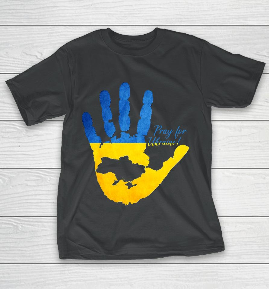 Ukraine Map Pray For Ukraine T-Shirt