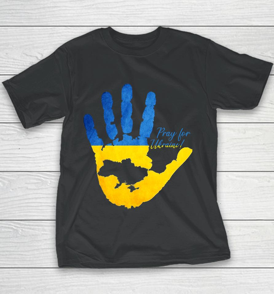 Ukraine Map Pray For Ukraine Youth T-Shirt