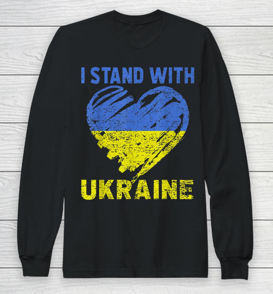 Ukrainian Lover I Stand With Ukraine Heart Long Sleeve T-Shirt