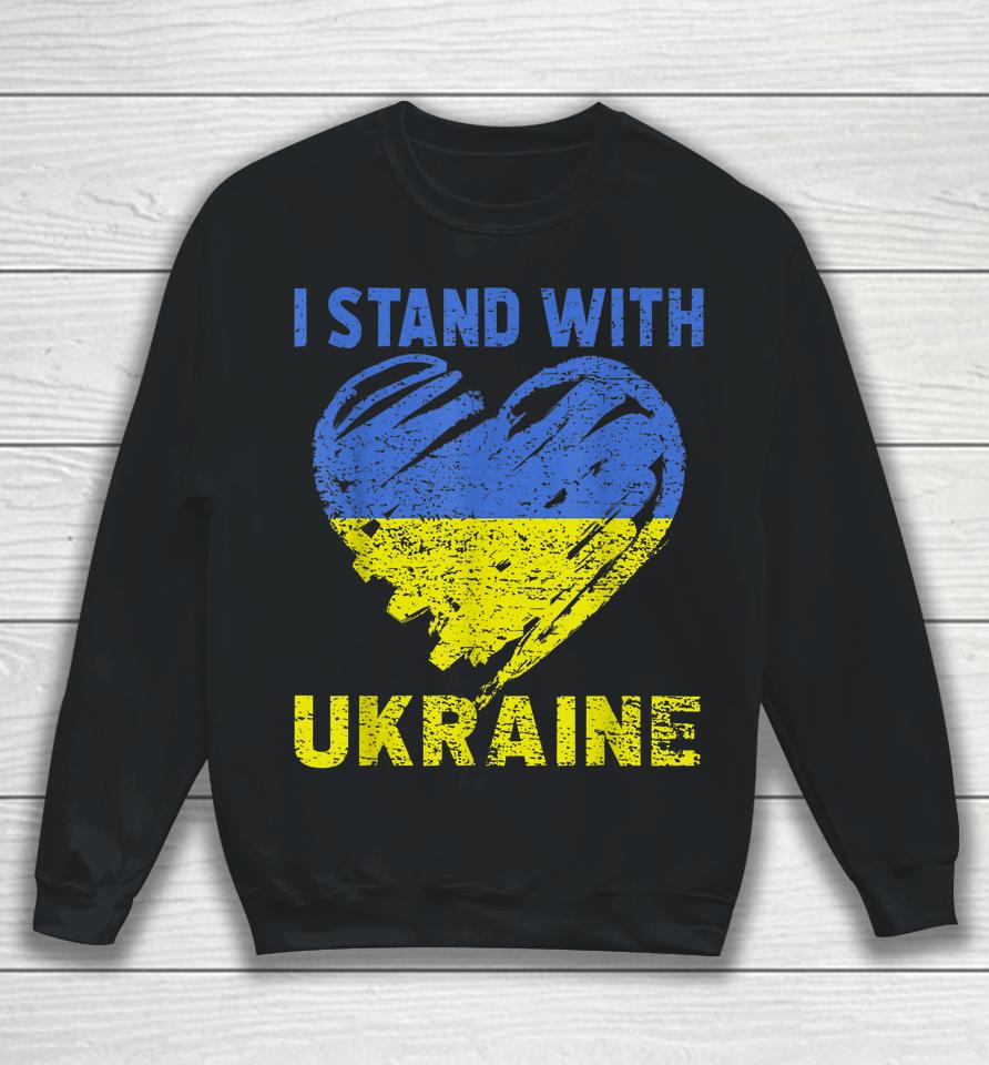 Ukrainian Lover I Stand With Ukraine Heart Sweatshirt