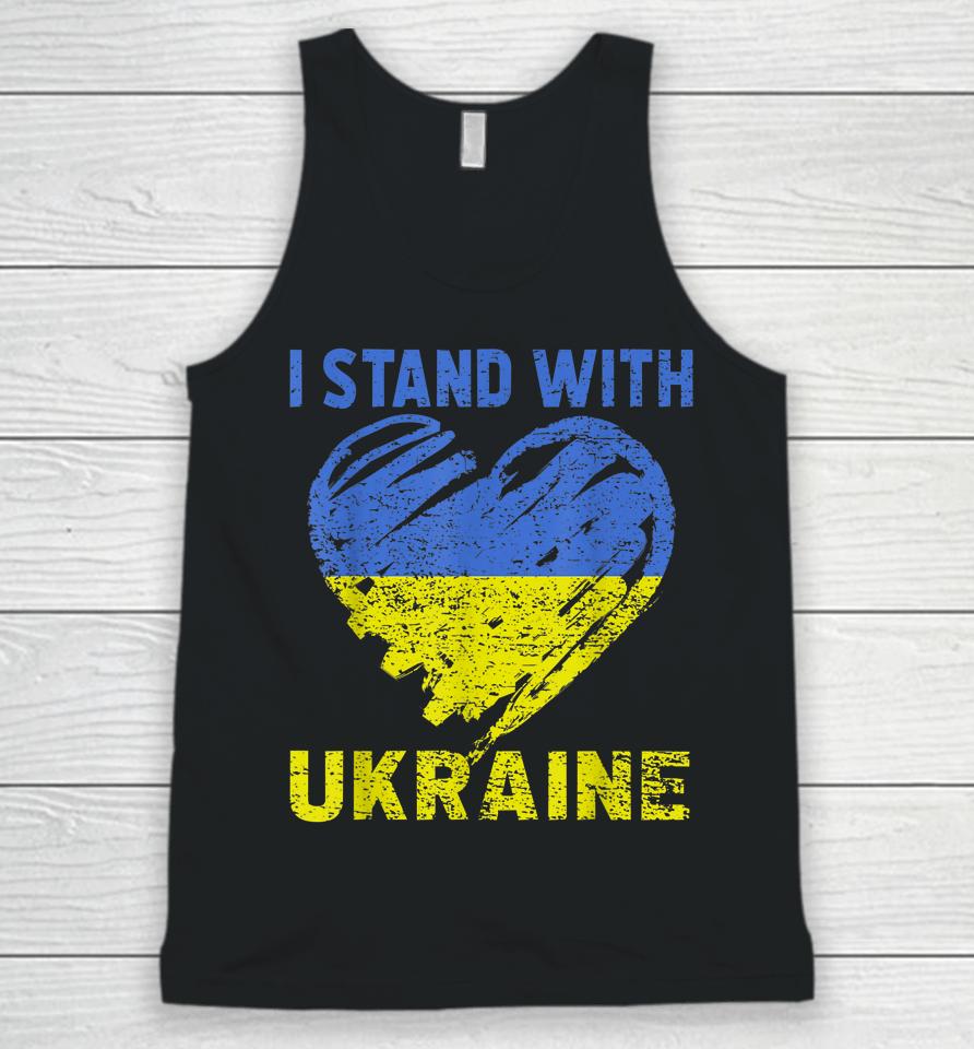 Ukrainian Lover I Stand With Ukraine Heart Unisex Tank Top