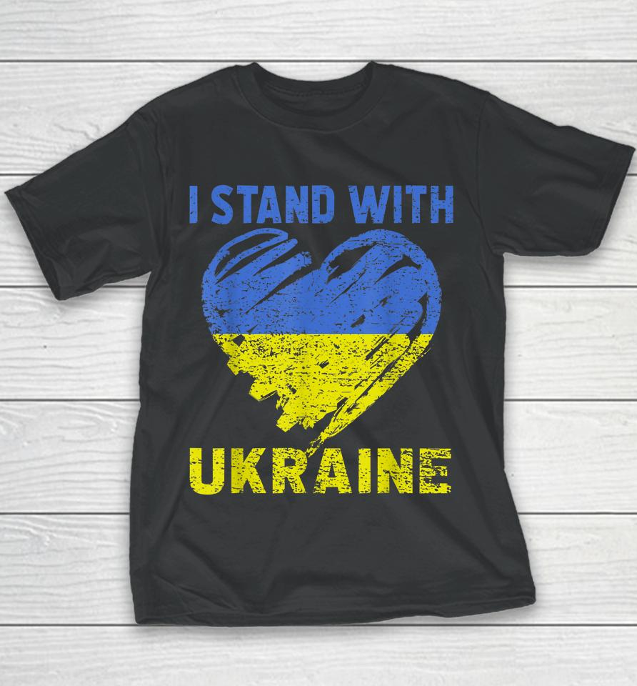 Ukrainian Lover I Stand With Ukraine Heart Youth T-Shirt