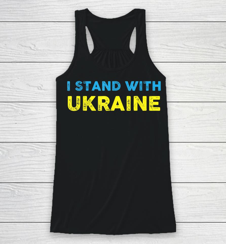 Ukrainian Lover I Stand With Ukraine Racerback Tank