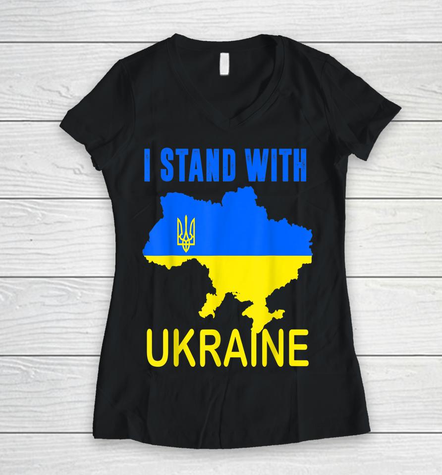 Ukrainian Lover I Stand With Ukraine Women V-Neck T-Shirt