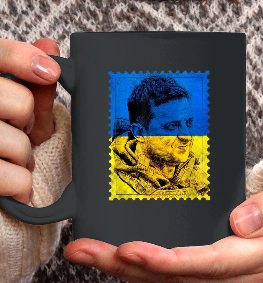Ukrainian Postage Stamp Stand With Ukraine Support Coffee Mug