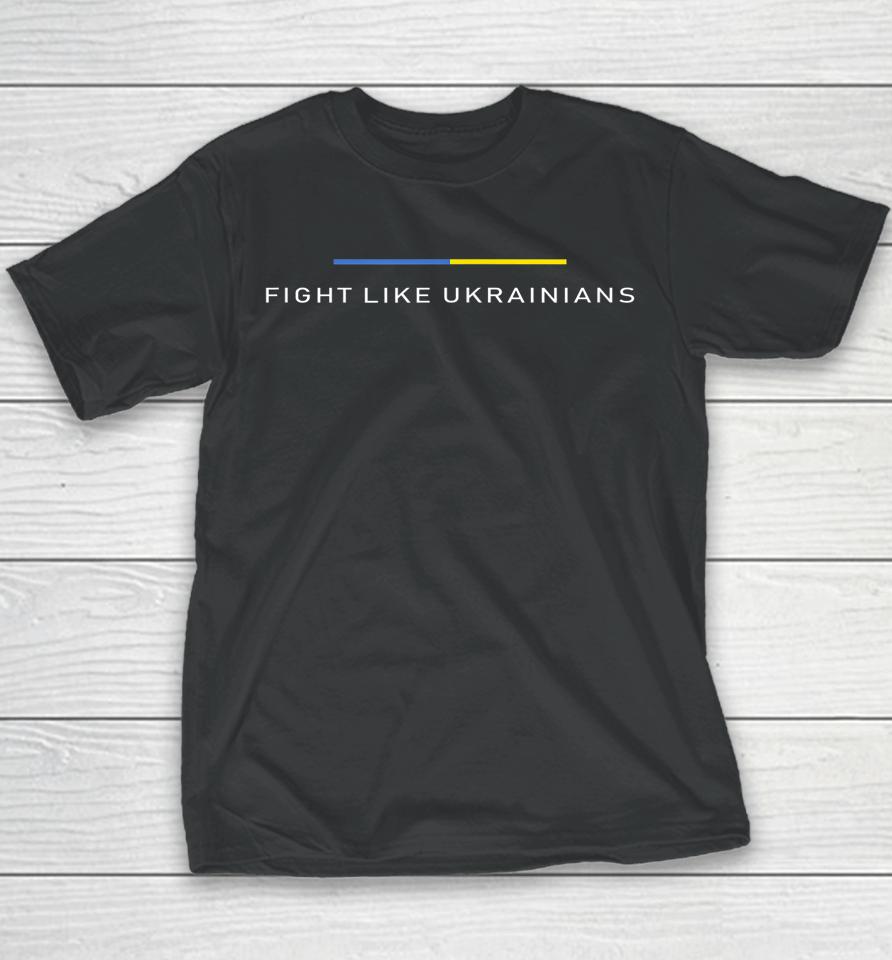 Ukrainian Zelensky Ukraine Army Green Fight Like Ukrainians Youth T-Shirt