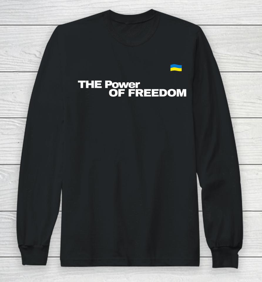 Ukrainian Zelensky Ukraine Flag - The Power Of Freedom Long Sleeve T-Shirt