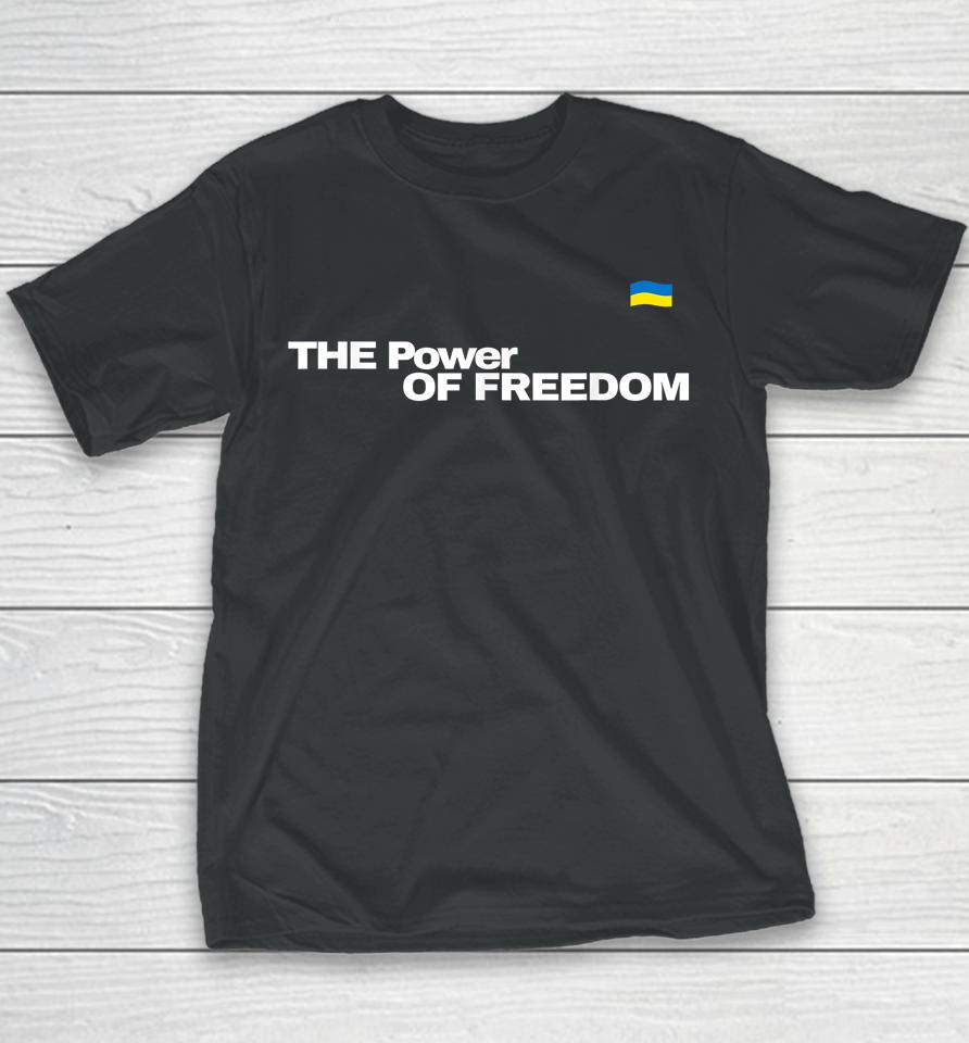 Ukrainian Zelensky Ukraine Flag - The Power Of Freedom Youth T-Shirt