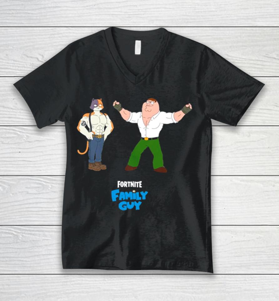 Ultimate Cat Skin Meowscles And Peter Griffin Fortnite Game New Characters Funny Unisex V-Neck T-Shirt