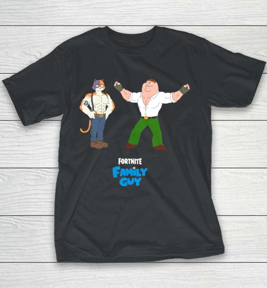 Ultimate Cat Skin Meowscles And Peter Griffin Fortnite Game New Characters Funny Youth T-Shirt