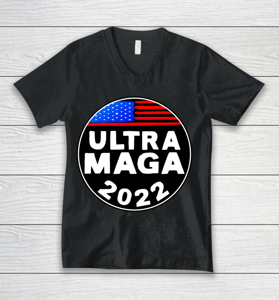 Ultra Maga Donald Trump Joe Biden America Unisex V-Neck T-Shirt