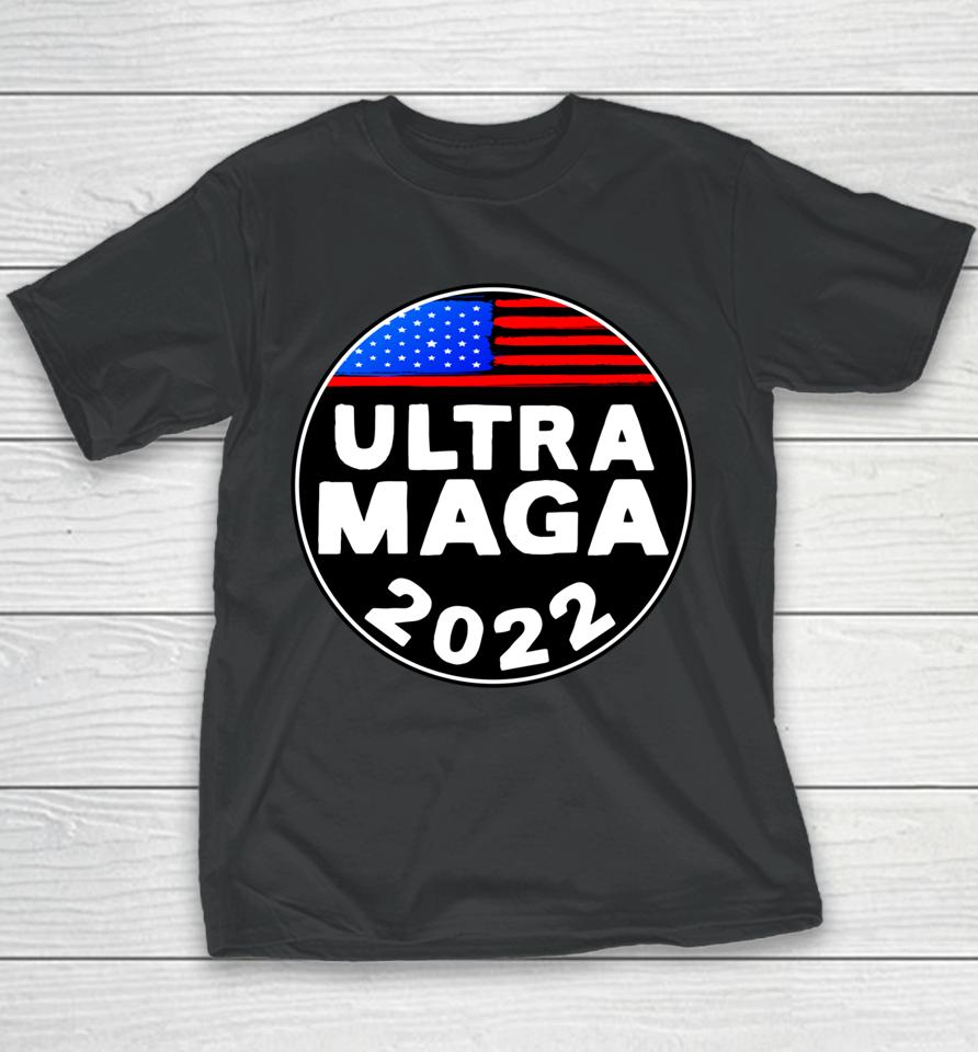 Ultra Maga Donald Trump Joe Biden America Youth T-Shirt