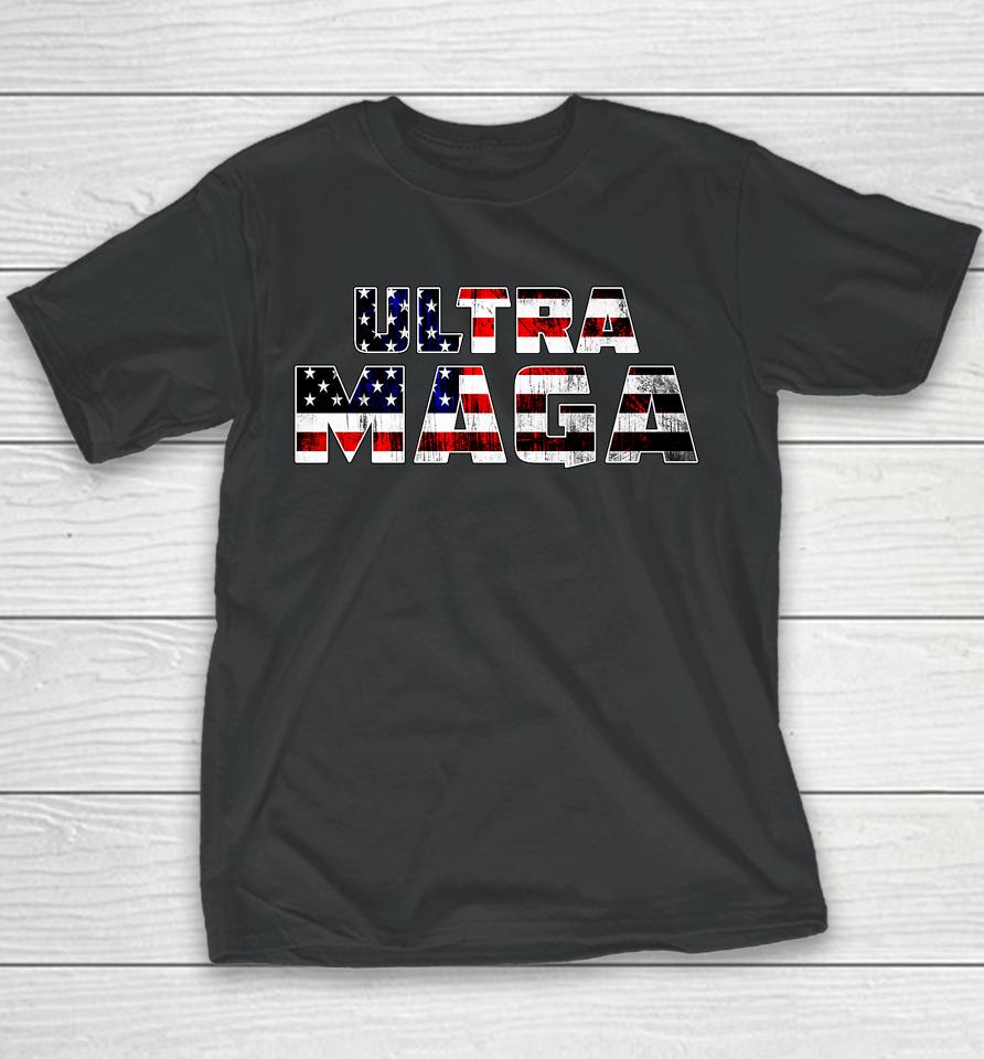 Ultra Maga Donald Trump Joe Biden Republican America Youth T-Shirt