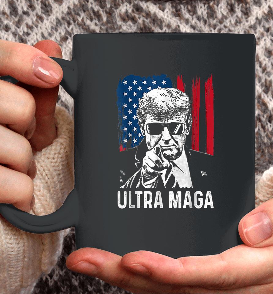 Ultra Maga Funny Anti Biden American Flag Pro Trump Coffee Mug