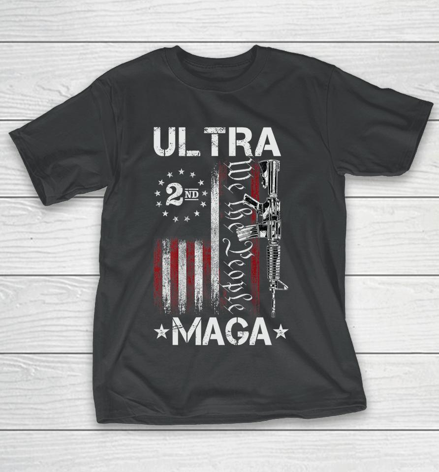 Ultra Maga Gun Ar-15 American Flag T-Shirt