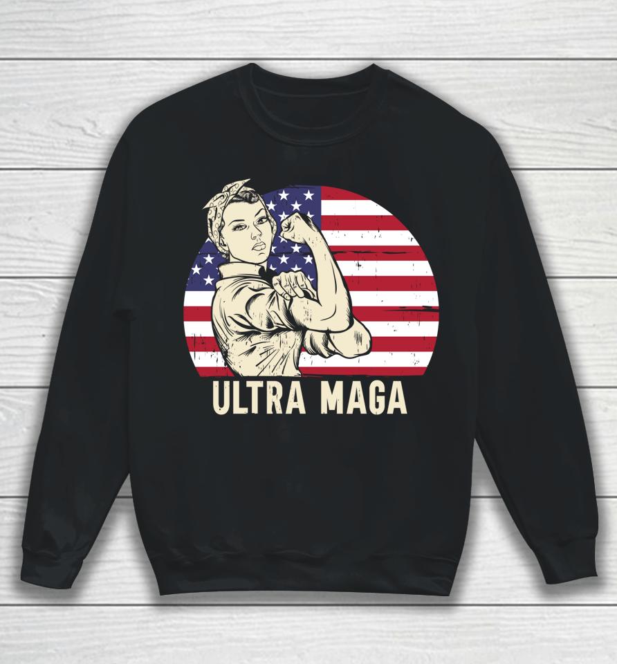 Ultra Maga Messy Bun Sweatshirt