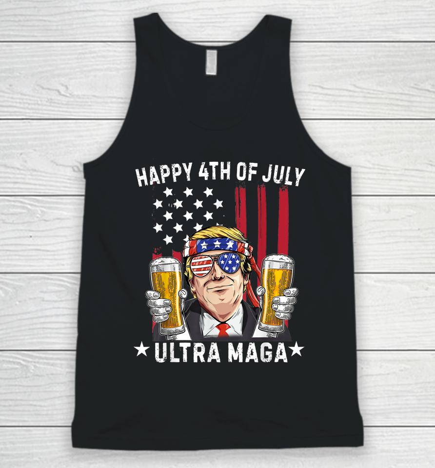 Ultra Maga Proud Pro Trump Happy 4Th Of July American Flag Unisex Tank Top