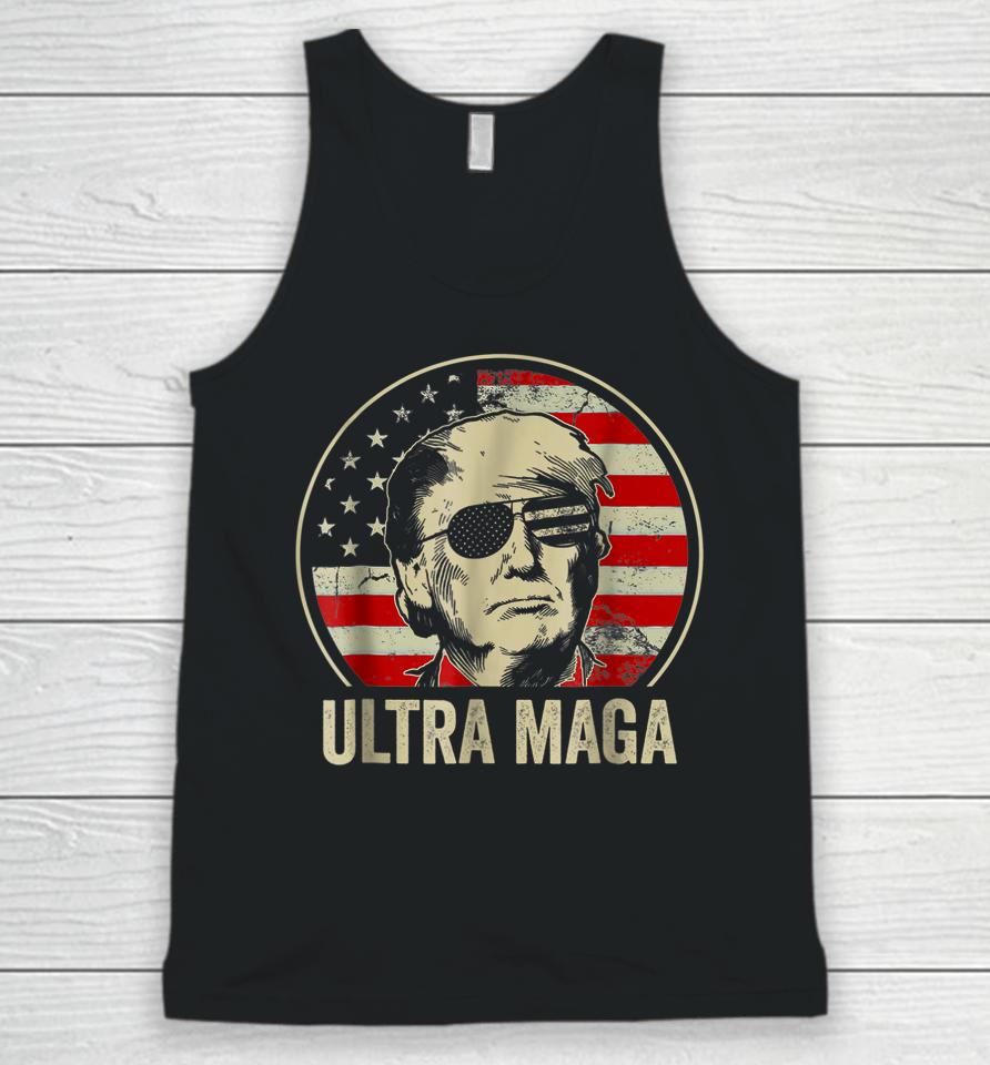 Ultra Mega Donald Trump Vintage American Flag Unisex Tank Top