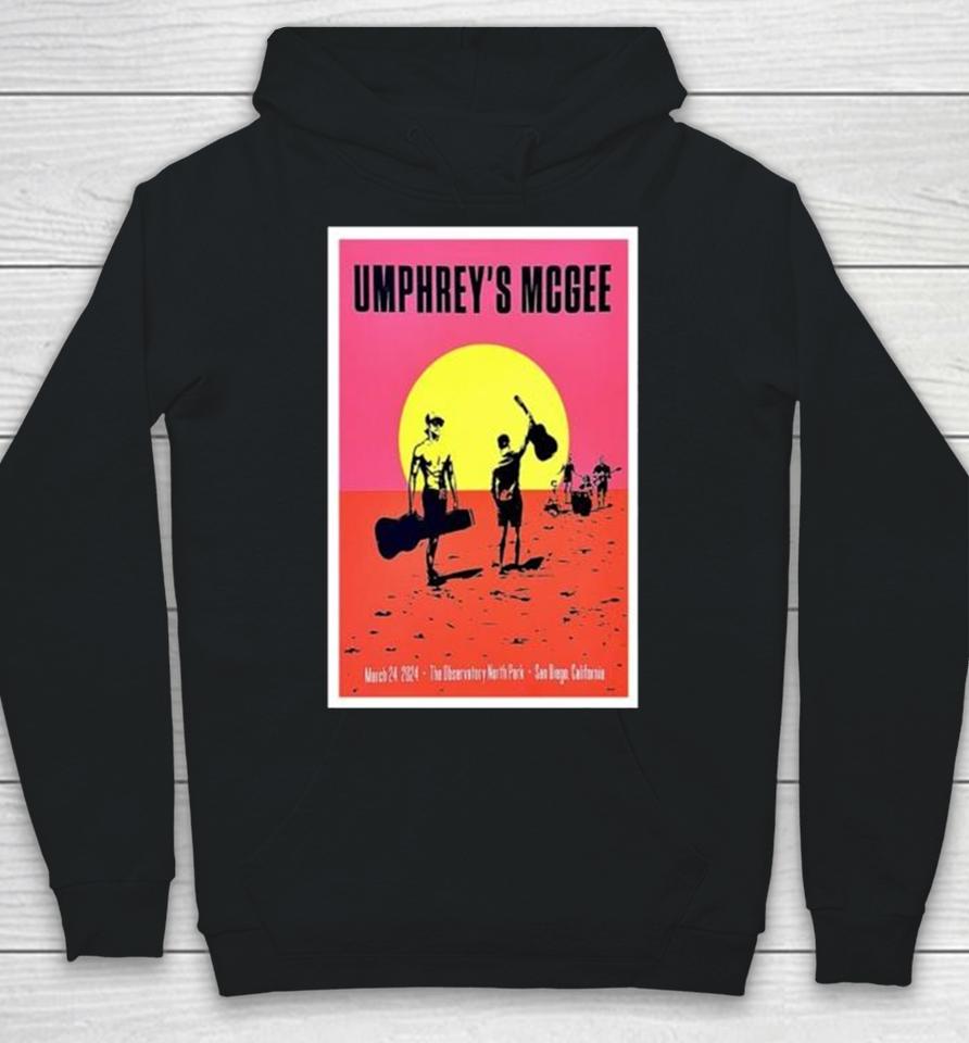 Umphrey’s Mcgee March 24 2024 The Observatory North Park San Diego Hoodie