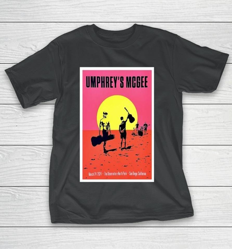 Umphrey’s Mcgee March 24 2024 The Observatory North Park San Diego T-Shirt