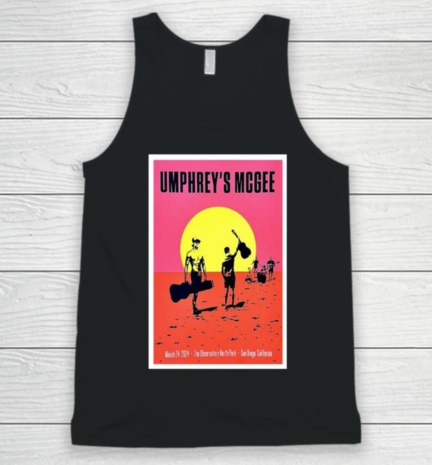 Umphrey’s Mcgee March 24 2024 The Observatory North Park San Diego Unisex Tank Top