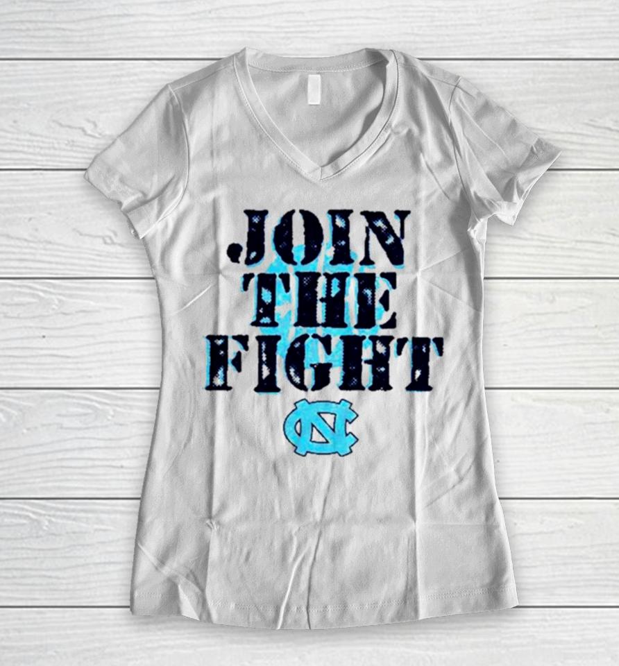 Unc Basketball Join The Fight Women V-Neck T-Shirt