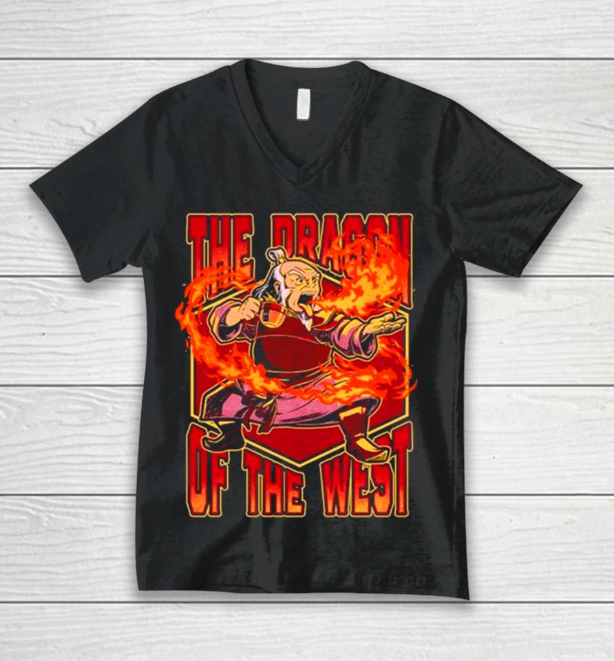 Uncle Iroh Avatar Drinking The Dragon Of The West Unisex V-Neck T-Shirt
