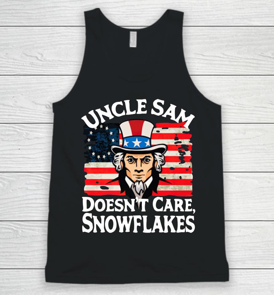 Uncle Sam Doesn't Care Snowflakes Joe Biden Unisex Tank Top