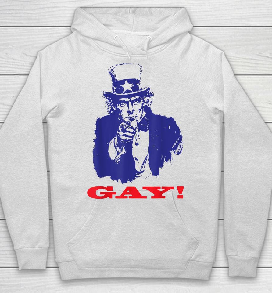 Uncle Sam Griddy Say Gay Lgbt Gay Ally Pride Month Hoodie