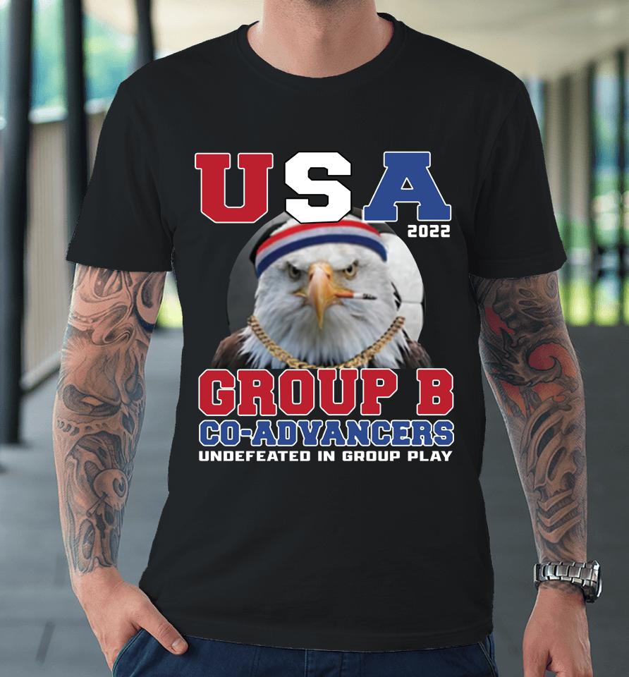 Undefeated Usa 2022 Group Co-Advancers Black Barstool Sports Premium T-Shirt