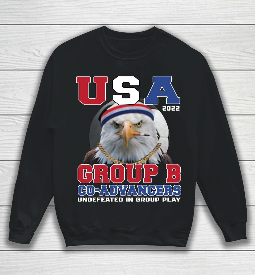 Undefeated Usa 2022 Group Co-Advancers Black Barstool Sports Sweatshirt