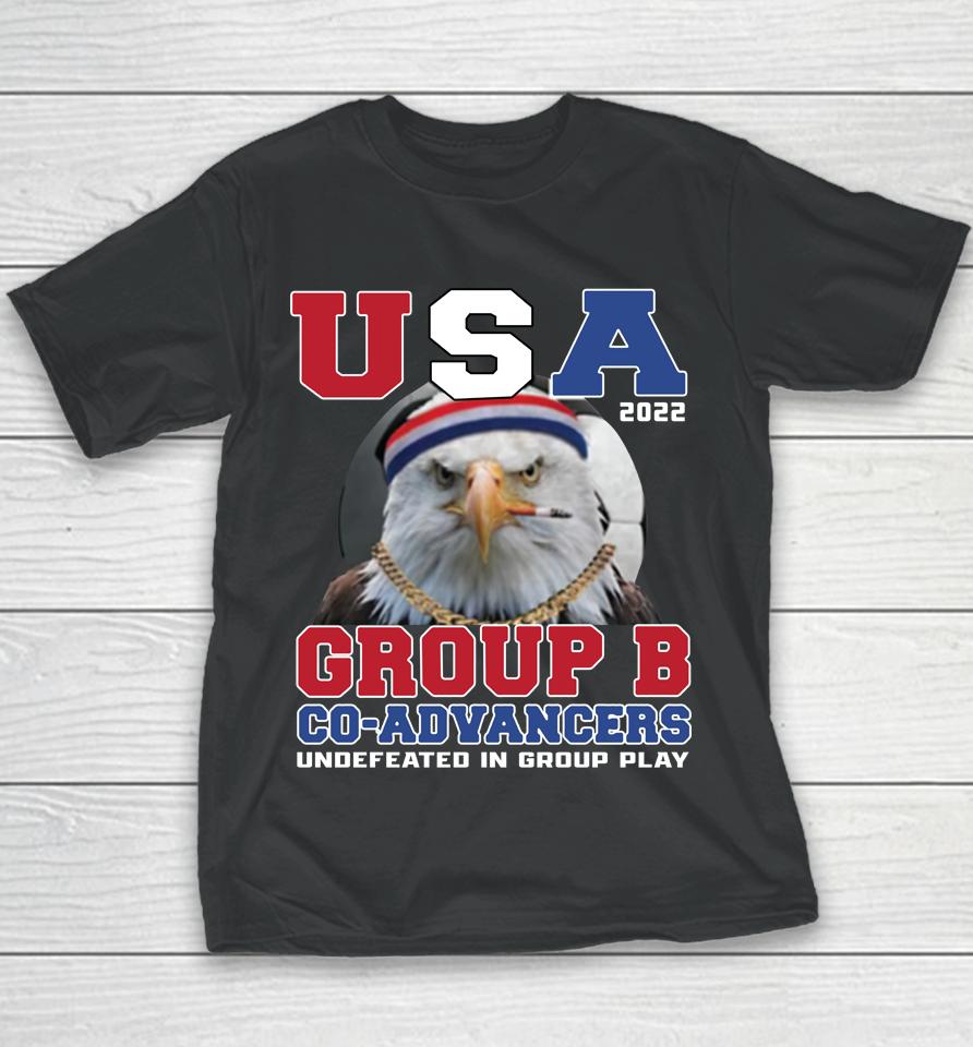 Undefeated Usa 2022 Group Co-Advancers Black Barstool Sports Youth T-Shirt