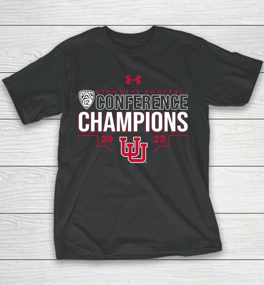 Under Armour Utah Utes Football 2022 Pac-12 Conference Champions Youth T-Shirt