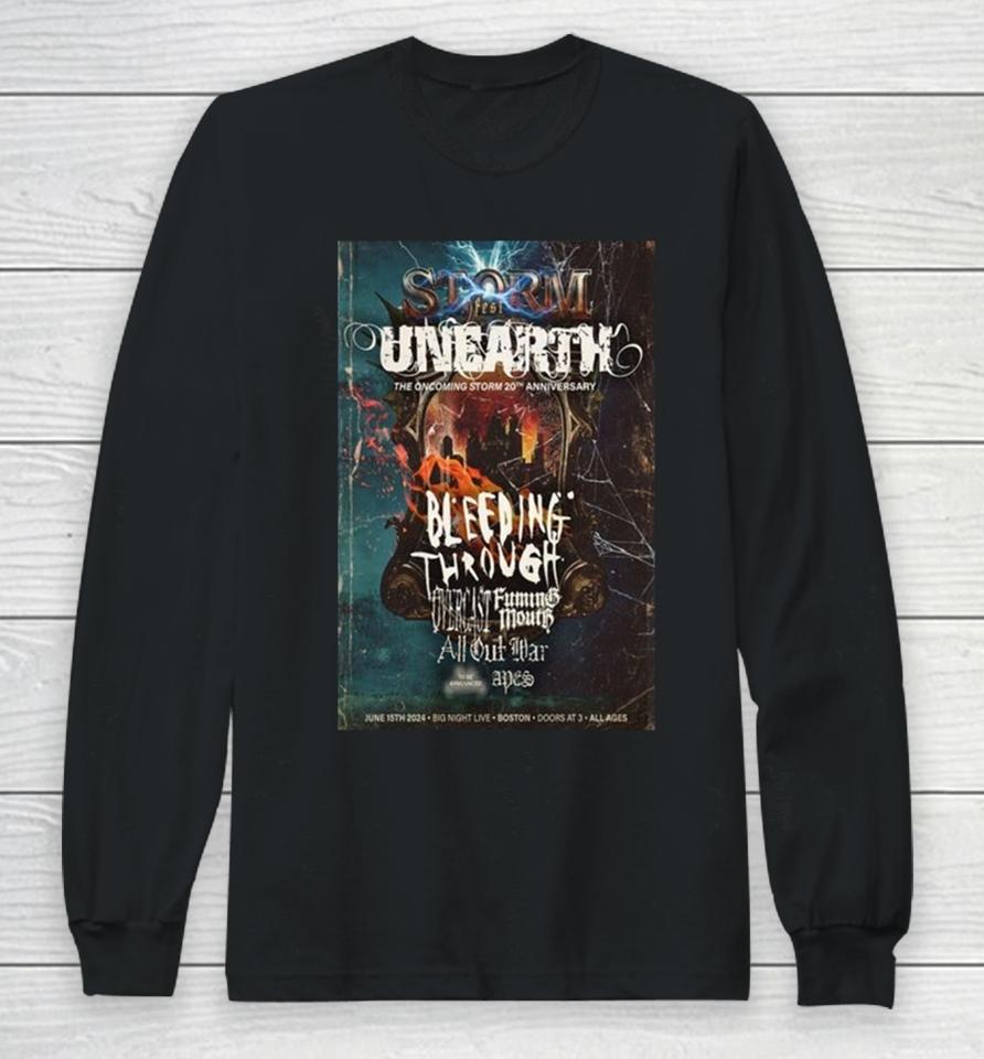 Unearth Celebrate 20 Years Of Our Album The Oncoming Storm June 15Th 2024 Long Sleeve T-Shirt