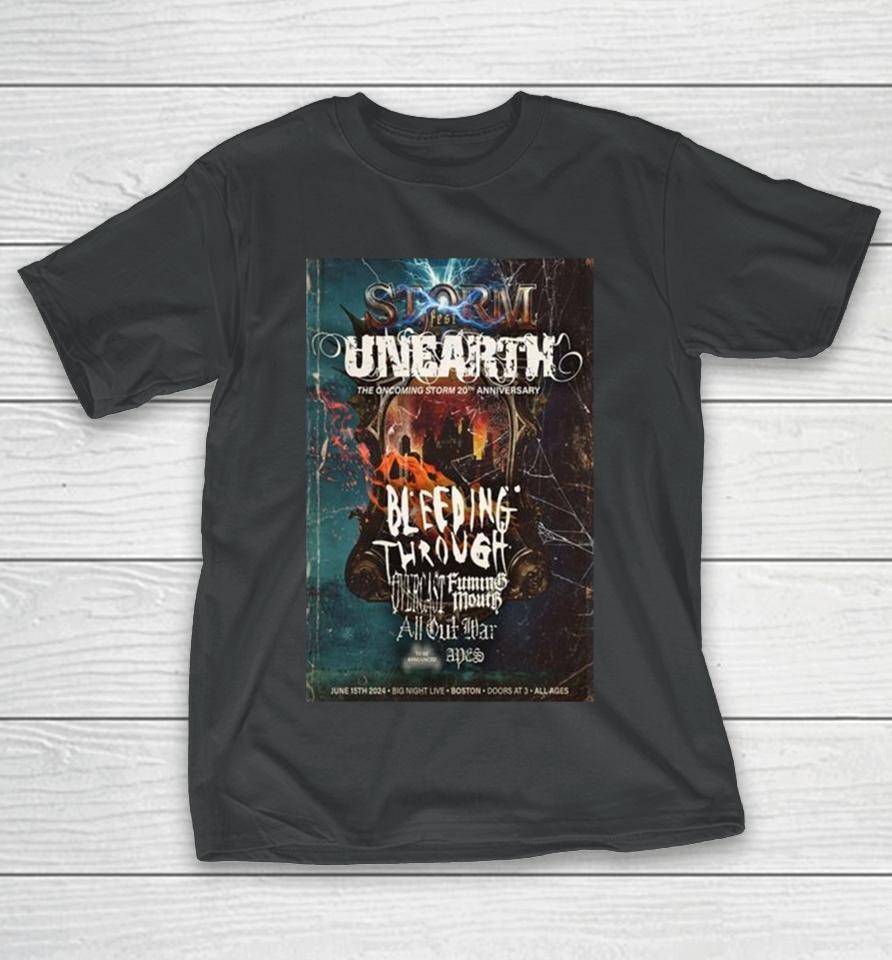 Unearth Celebrate 20 Years Of Our Album The Oncoming Storm June 15Th 2024 T-Shirt