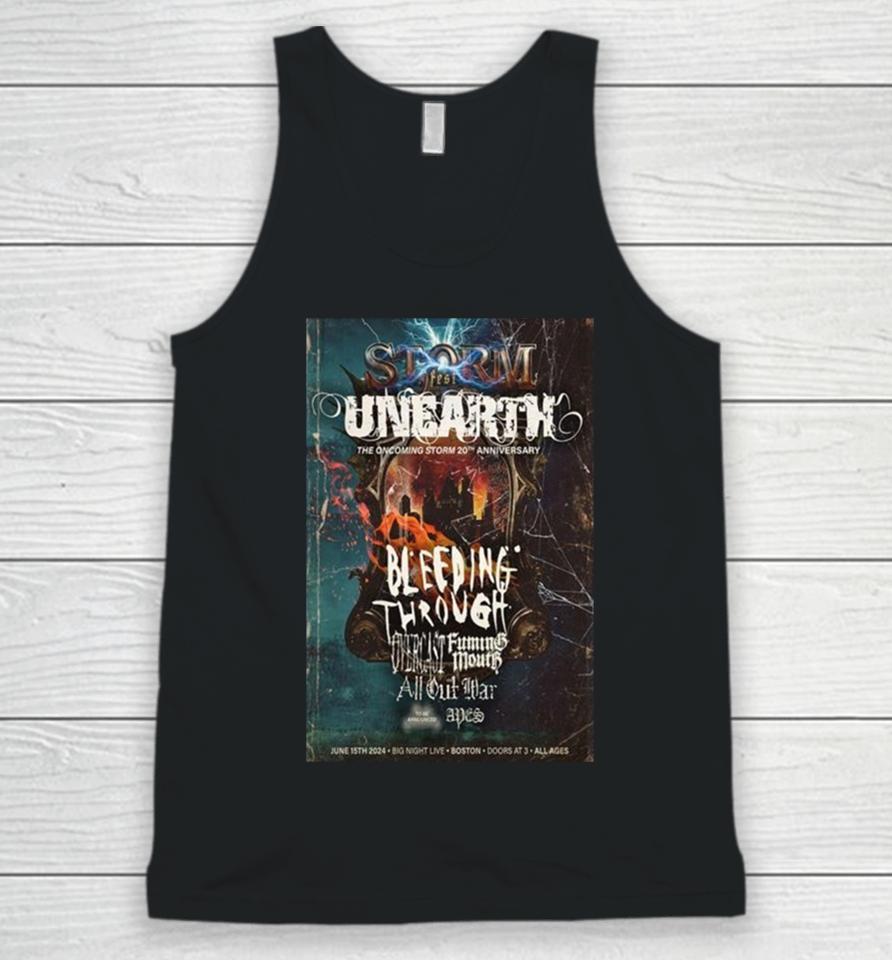 Unearth Celebrate 20 Years Of Our Album The Oncoming Storm June 15Th 2024 Unisex Tank Top
