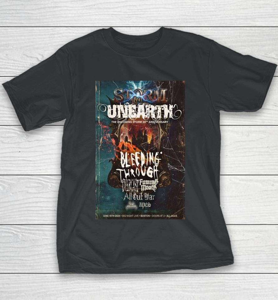 Unearth Celebrate 20 Years Of Our Album The Oncoming Storm June 15Th 2024 Youth T-Shirt