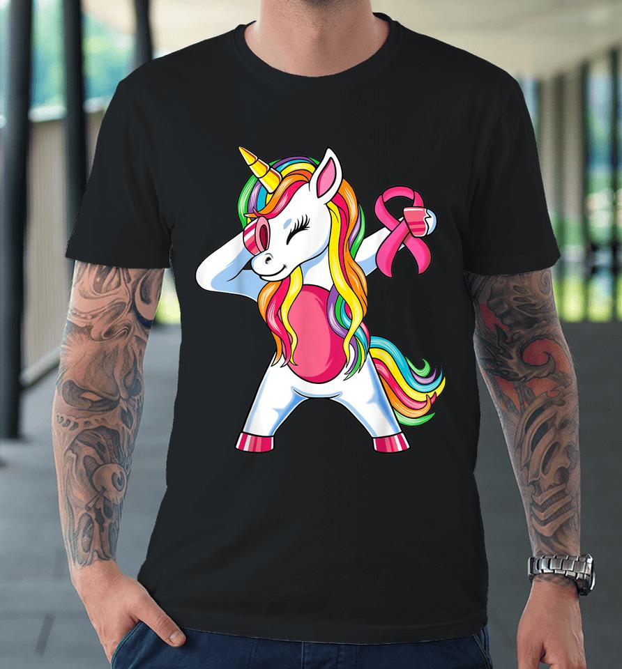 Unicorn Breast Cancer Awareness Girls Premium T-Shirt