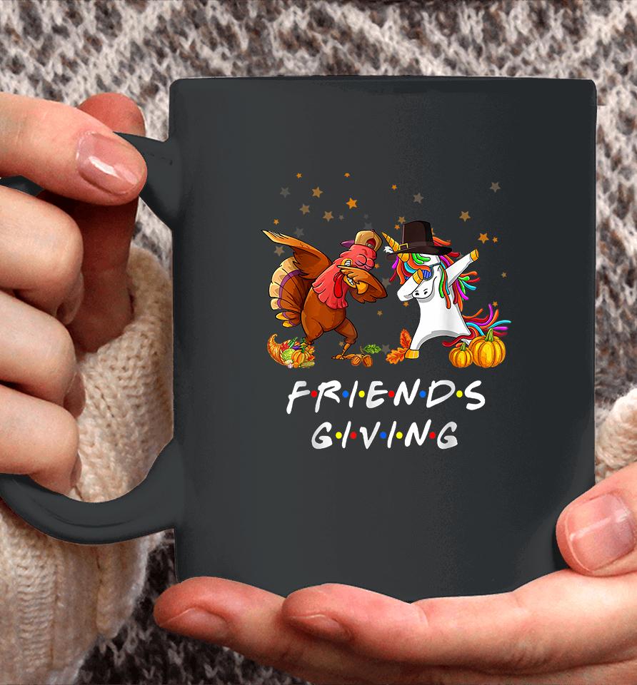 Unicorn &Amp; Dabbing Turkey Friendsgiving Thanksgiving Coffee Mug