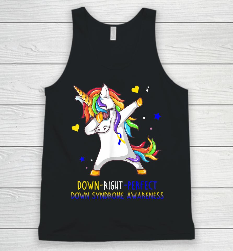 Unicorn Down Right Perfect Down Syndrome Awareness Unisex Tank Top