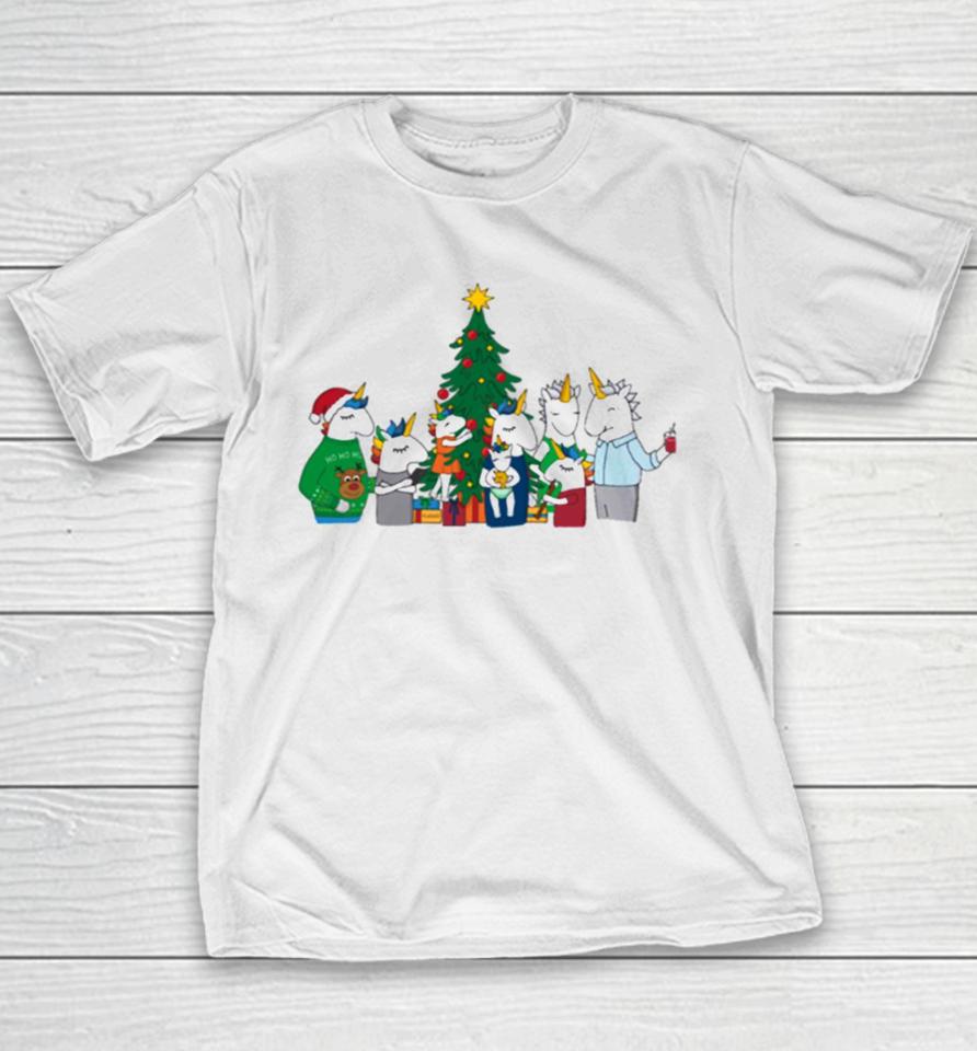 Unicorn Giving Presents Youth T-Shirt