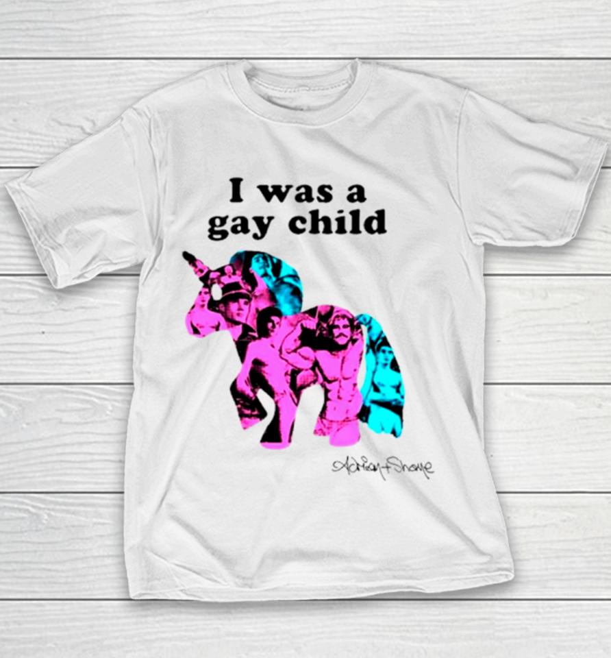 Unicorn I Was A Gay Child Youth T-Shirt