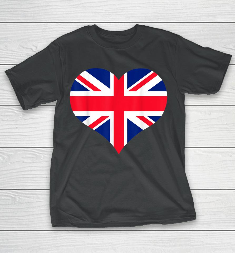 Union Jack British Flag Heart British Isles T-Shirt